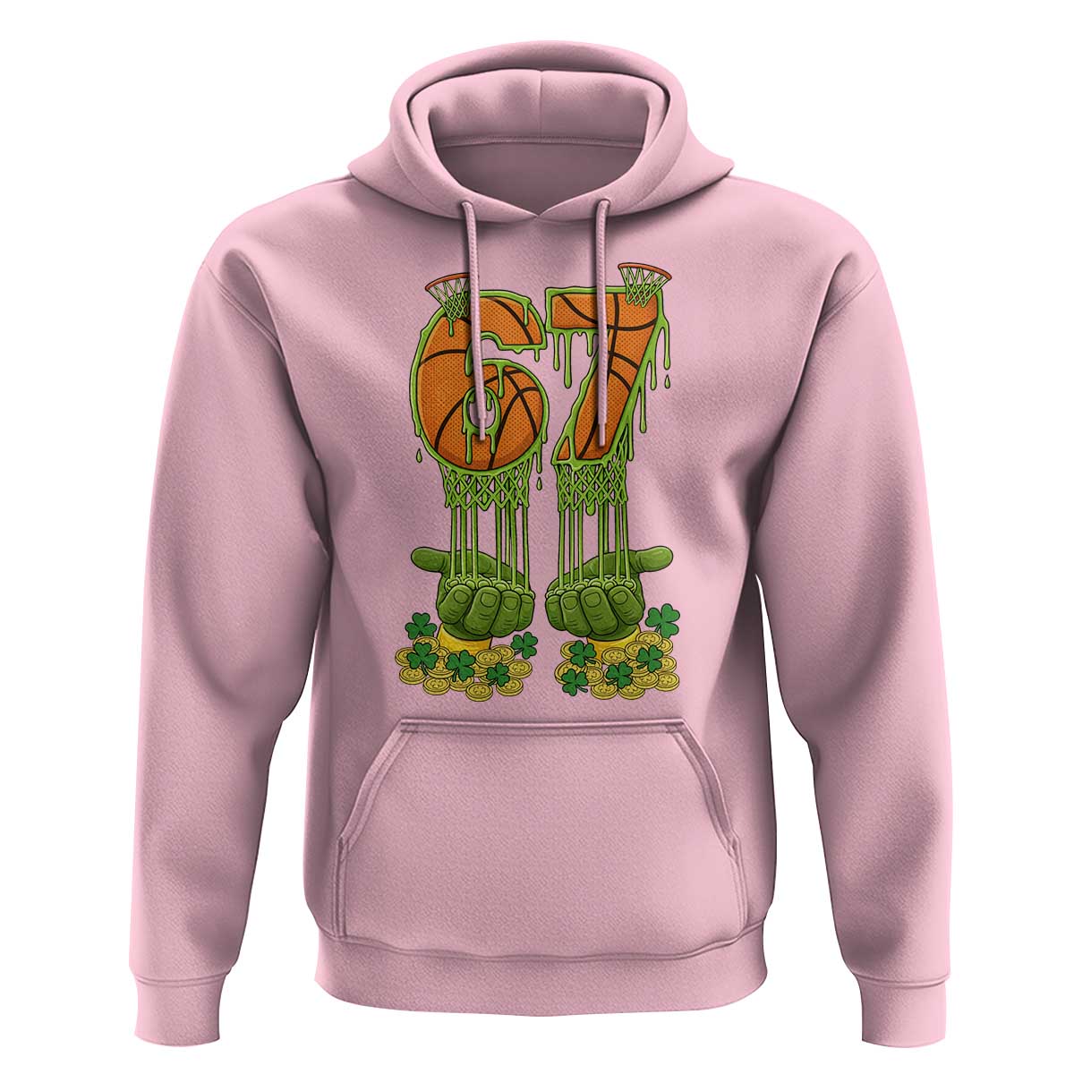 67 Basketball St Patricks Day Hoodie Funny Six Seven Gen Alpha Meme Drip