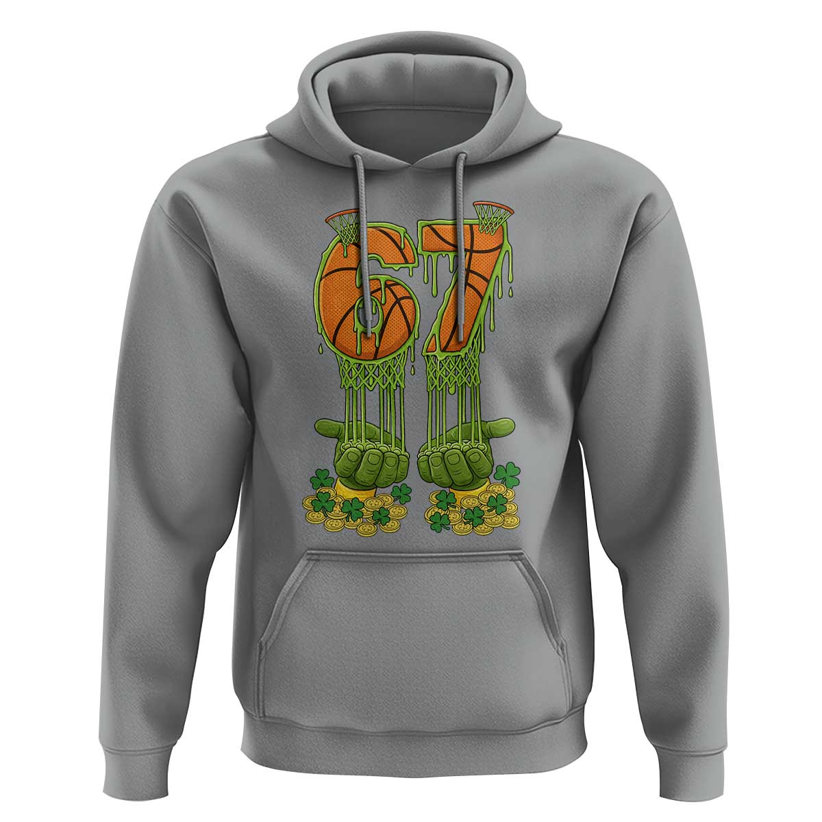 67 Basketball St Patricks Day Hoodie Funny Six Seven Gen Alpha Meme Drip