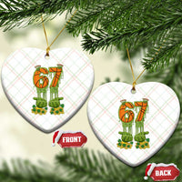 67 Basketball St Patricks Day Ceramic Ornament Funny Six Seven Gen Alpha Meme Drip