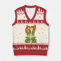 67 Basketball St Patricks Day V-Neck Knit Sweater Vest Funny Six Seven Gen Alpha Meme Drip