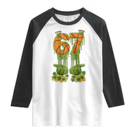 67 Basketball St Patricks Day Raglan Shirt Funny Six Seven Gen Alpha Meme Drip