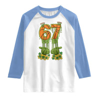 67 Basketball St Patricks Day Raglan Shirt Funny Six Seven Gen Alpha Meme Drip