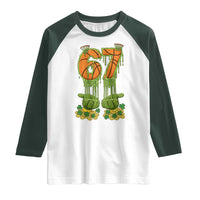 67 Basketball St Patricks Day Raglan Shirt Funny Six Seven Gen Alpha Meme Drip