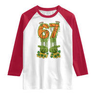 67 Basketball St Patricks Day Raglan Shirt Funny Six Seven Gen Alpha Meme Drip