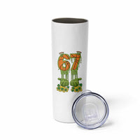 67 Basketball St Patricks Day Skinny Tumbler Funny Six Seven Gen Alpha Meme Drip