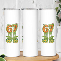 67 Basketball St Patricks Day Skinny Tumbler Funny Six Seven Gen Alpha Meme Drip