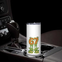 67 Basketball St Patricks Day Skinny Tumbler Funny Six Seven Gen Alpha Meme Drip