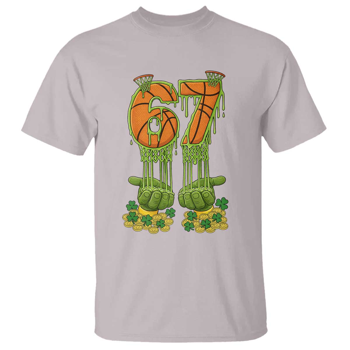 67 Basketball St Patricks Day T Shirt Funny Six Seven Gen Alpha Meme Drip