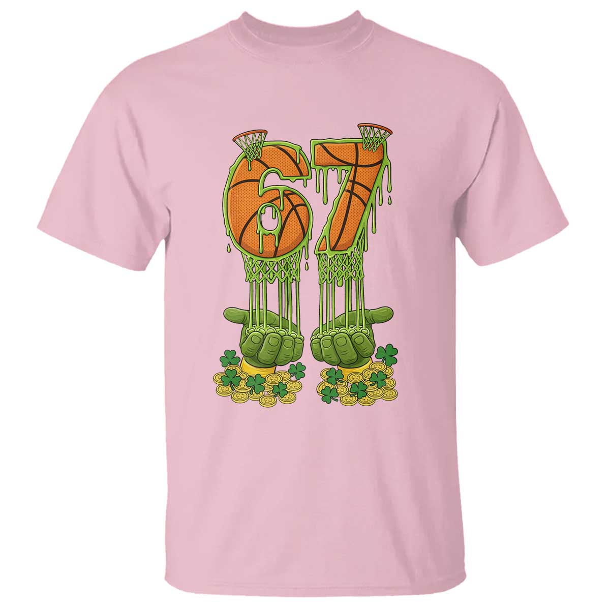 67 Basketball St Patricks Day T Shirt Funny Six Seven Gen Alpha Meme Drip