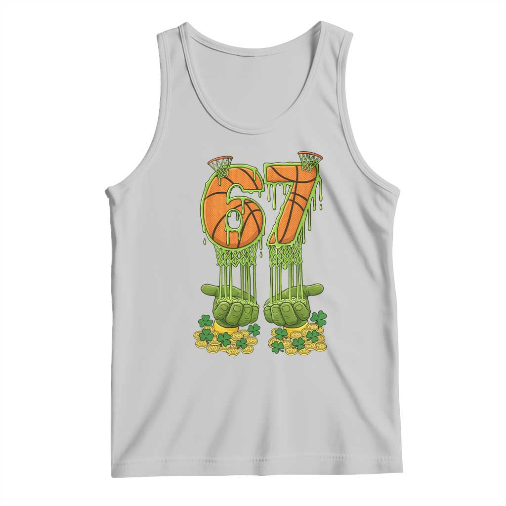 67 Basketball St Patricks Day Tank Top Funny Six Seven Gen Alpha Meme Drip