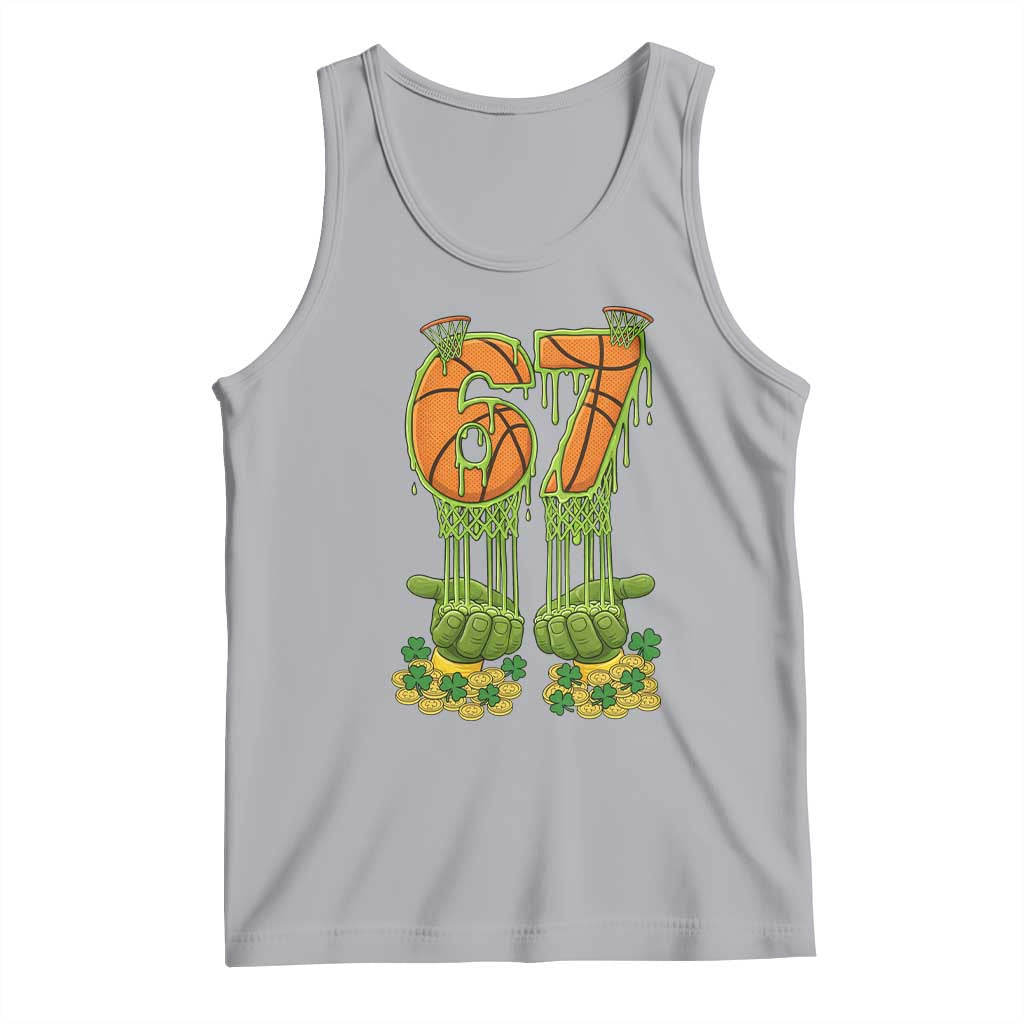 67 Basketball St Patricks Day Tank Top Funny Six Seven Gen Alpha Meme Drip
