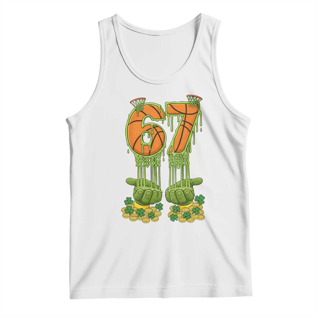 67 Basketball St Patricks Day Tank Top Funny Six Seven Gen Alpha Meme Drip