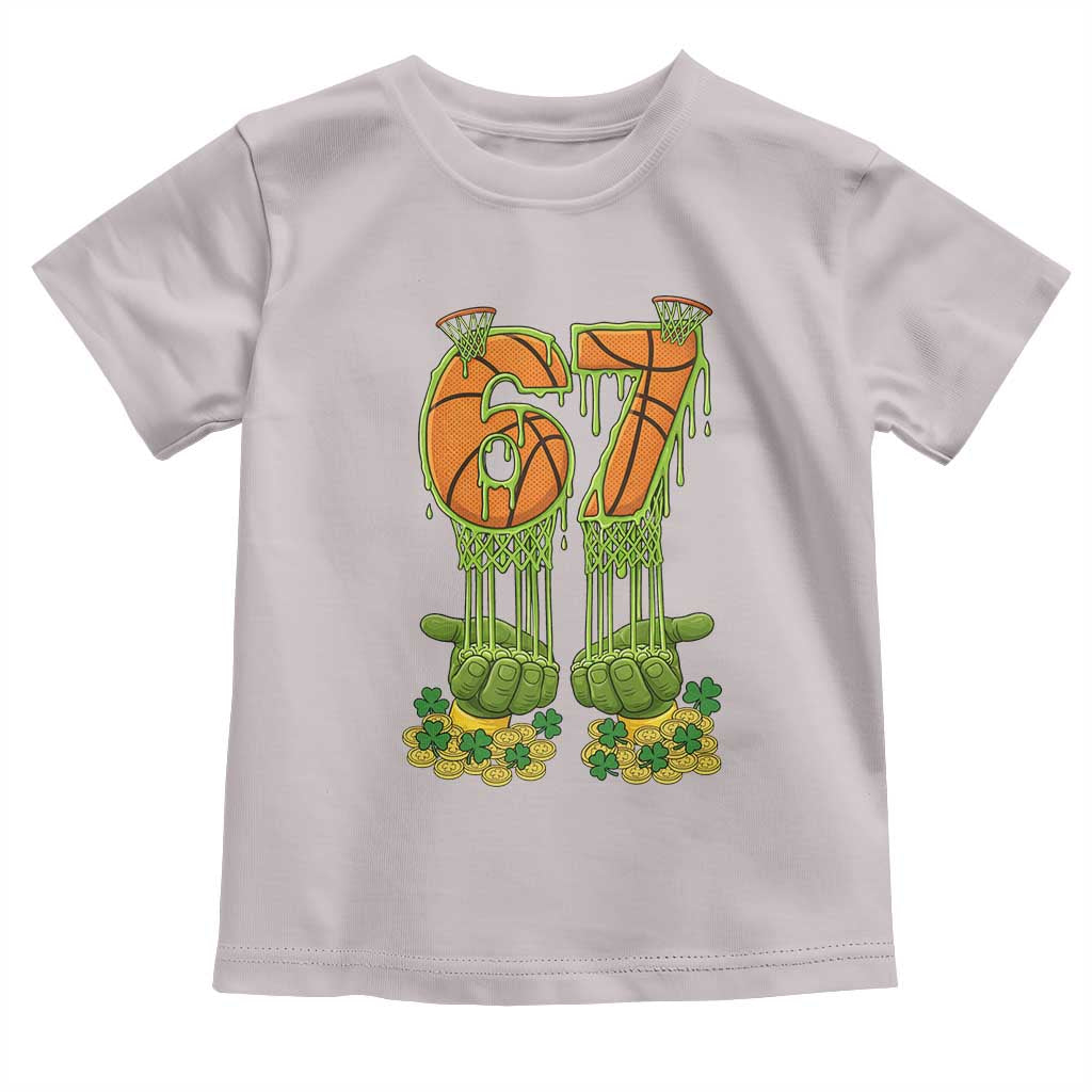 67 Basketball St Patricks Day Toddler T Shirt Funny Six Seven Gen Alpha Meme Drip