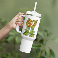 67 Basketball St Patricks Day Tumbler With Handle Funny Six Seven Gen Alpha Meme Drip