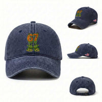 67 Basketball St Patricks Day Washed Cotton Baseball Cap Funny Six Seven Gen Alpha Meme Drip