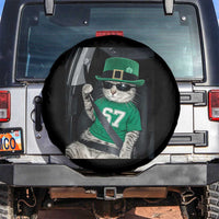 67 Cat St Patricks Day Spare Tire Cover Funny Cat Driver Leprechaun Meme