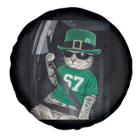 67 Cat St Patricks Day Spare Tire Cover Funny Cat Driver Leprechaun Meme