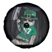 67 Cat St Patricks Day Spare Tire Cover Funny Cat Driver Leprechaun Meme