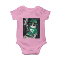 67 Cat St Patricks Day Baby Onesie Funny Cat Driver Leprechaun Meme