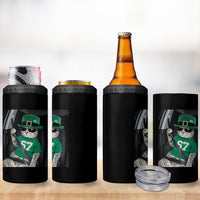 67 Cat St Patricks Day 4 in 1 Can Cooler Tumbler Funny Cat Driver Leprechaun Meme