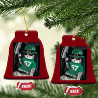 67 Cat St Patricks Day Ceramic Ornament Funny Cat Driver Leprechaun Meme