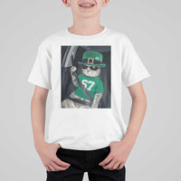 67 Cat St Patricks Day T Shirt For Kid Funny Cat Driver Leprechaun Meme