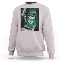 67 Cat St Patricks Day Sweatshirt Funny Cat Driver Leprechaun Meme