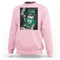 67 Cat St Patricks Day Sweatshirt Funny Cat Driver Leprechaun Meme