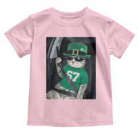 67 Cat St Patricks Day Toddler T Shirt Funny Cat Driver Leprechaun Meme