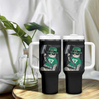 67 Cat St Patricks Day Tumbler With Handle Funny Cat Driver Leprechaun Meme