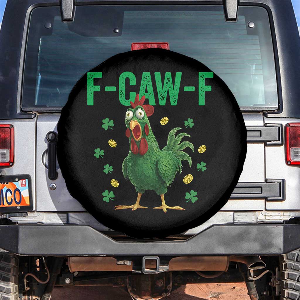Funny St Patrick Day Spare Tire Cover F-Caw-F Lucky Chicken Meme