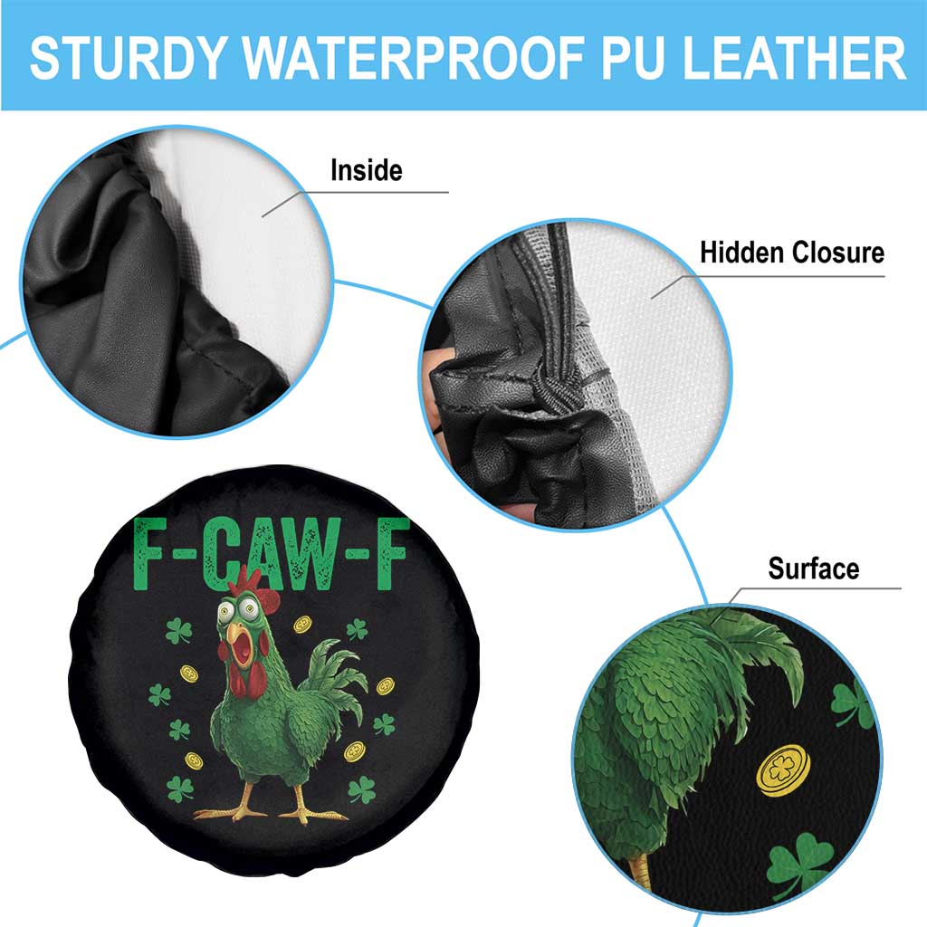 Funny St Patrick Day Spare Tire Cover F-Caw-F Lucky Chicken Meme