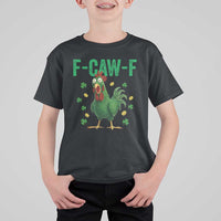 Funny St Patrick Day T Shirt For Kid F-Caw-F Lucky Chicken Meme
