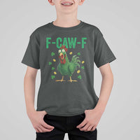 Funny St Patrick Day T Shirt For Kid F-Caw-F Lucky Chicken Meme