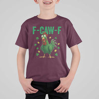 Funny St Patrick Day T Shirt For Kid F-Caw-F Lucky Chicken Meme
