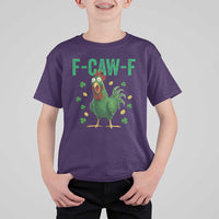 Funny St Patrick Day T Shirt For Kid F-Caw-F Lucky Chicken Meme