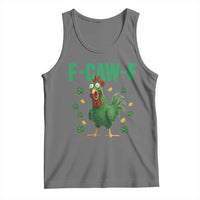 Funny St Patrick Day Tank Top F-Caw-F Lucky Chicken Meme