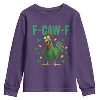 Funny St Patrick Day Youth Sweatshirt F-Caw-F Lucky Chicken Meme