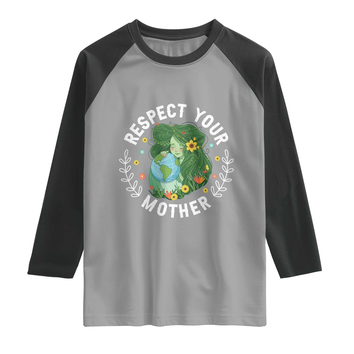 Respect Your Mother Raglan Shirt Earth Mother Women Girl
