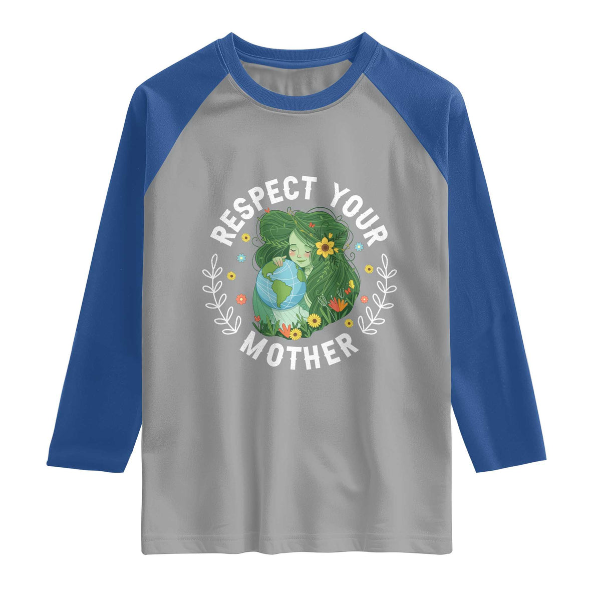 Respect Your Mother Raglan Shirt Earth Mother Women Girl