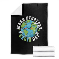 Funny Make Earth Day Every Day Throw Blanket Cute Environmental Awareness Earth Day