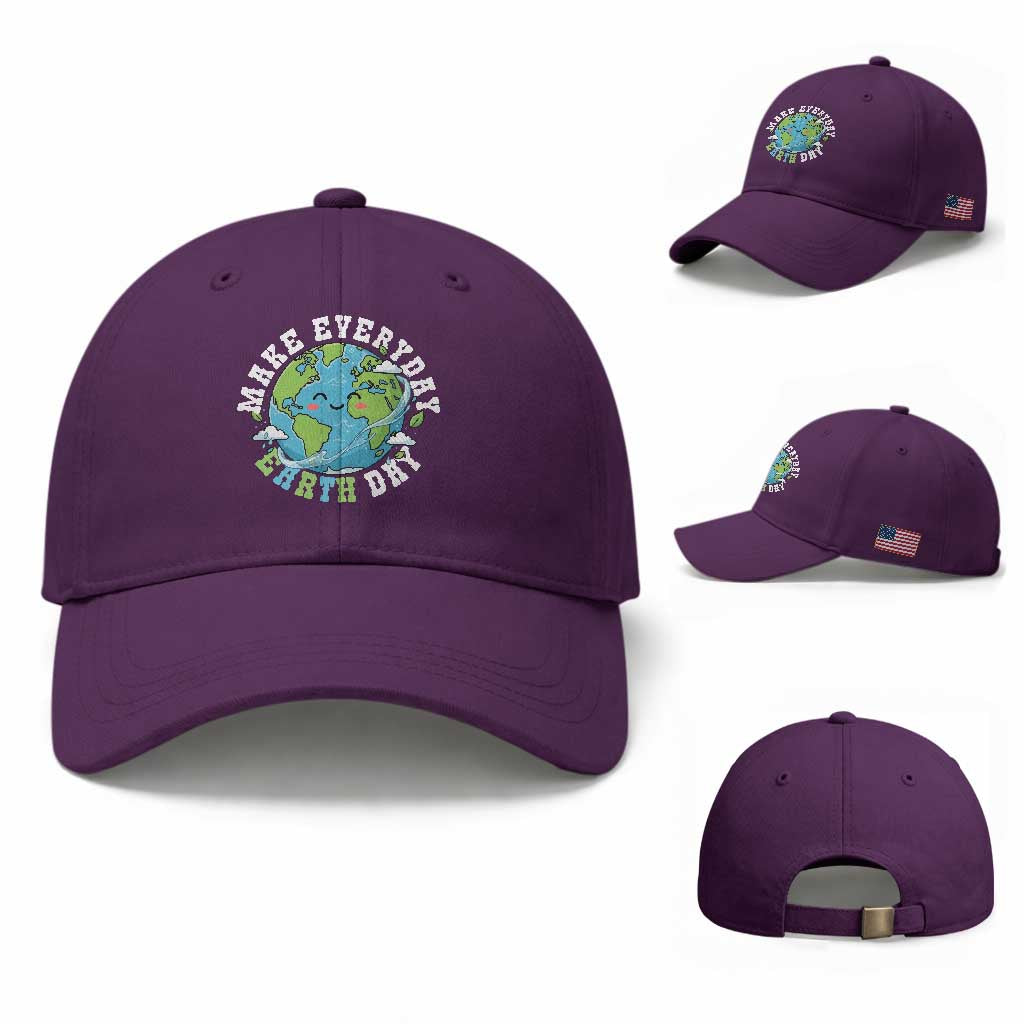 Funny Make Earth Day Every Day Baseball Cap Cute Environmental Awareness Earth Day