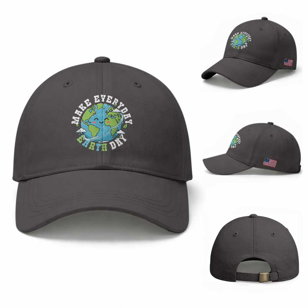 Funny Make Earth Day Every Day Baseball Cap Cute Environmental Awareness Earth Day