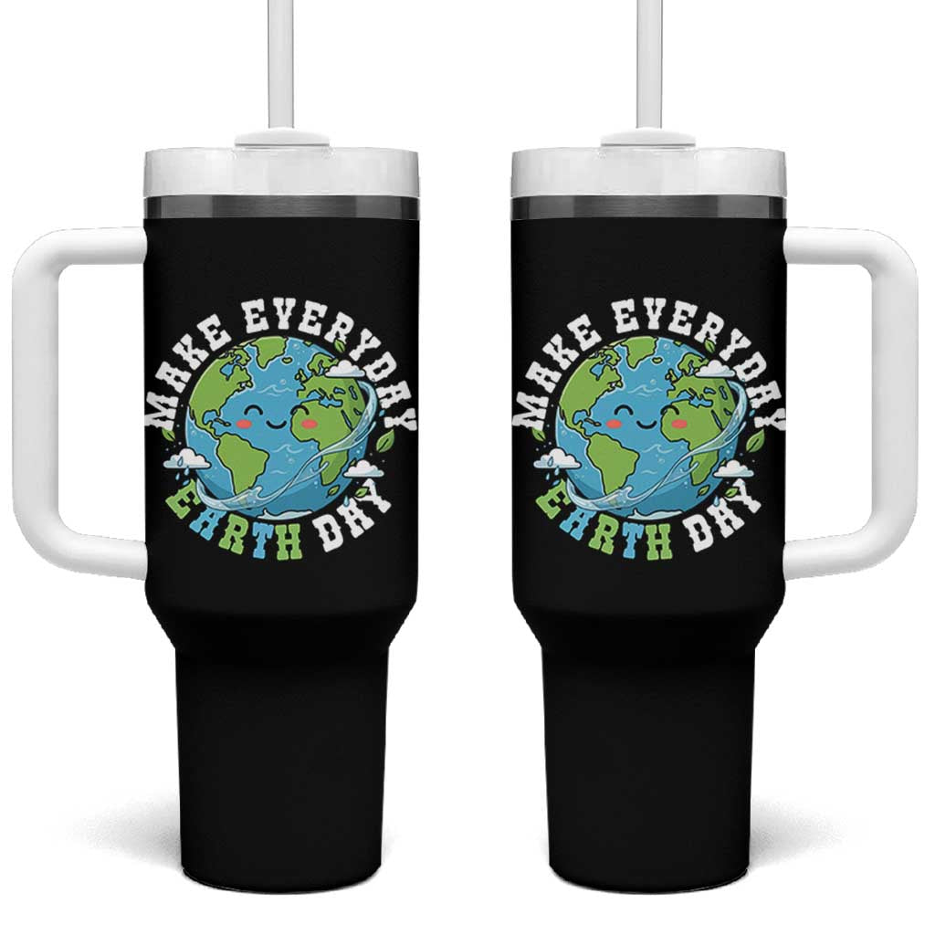 Funny Make Earth Day Every Day Tumbler With Handle Cute Environmental Awareness Earth Day