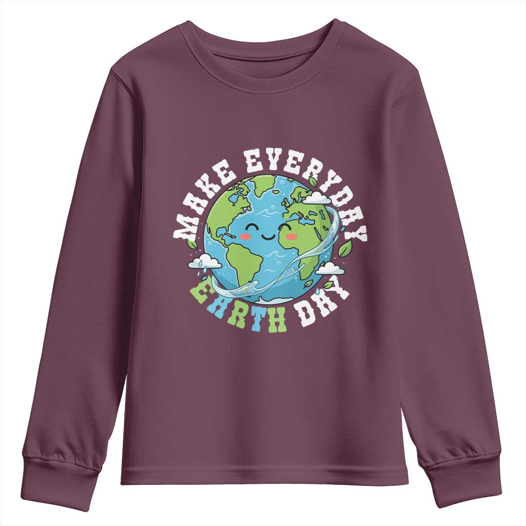 Funny Make Earth Day Every Day Youth Sweatshirt Cute Environmental Awareness Earth Day