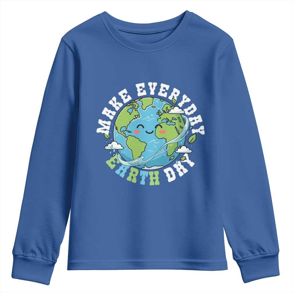 Funny Make Earth Day Every Day Youth Sweatshirt Cute Environmental Awareness Earth Day