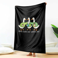 Funny Earth Day Throw Blanket Silly Goose Make Earth Day Every Day
