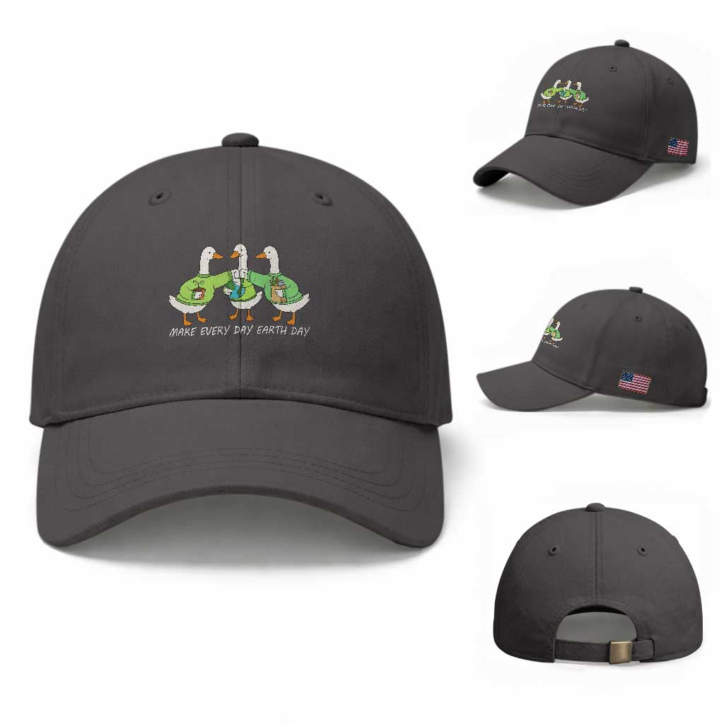 Funny Earth Day Baseball Cap Silly Goose Make Earth Day Every Day