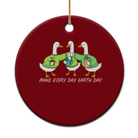 Funny Earth Day Ceramic Ornament Silly Goose Make Earth Day Every Day