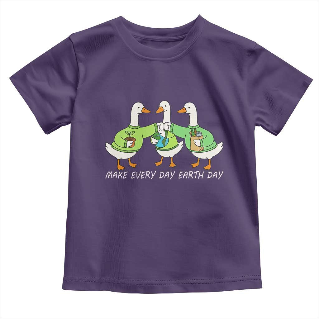 Funny Earth Day Toddler T Shirt Silly Goose Make Earth Day Every Day
